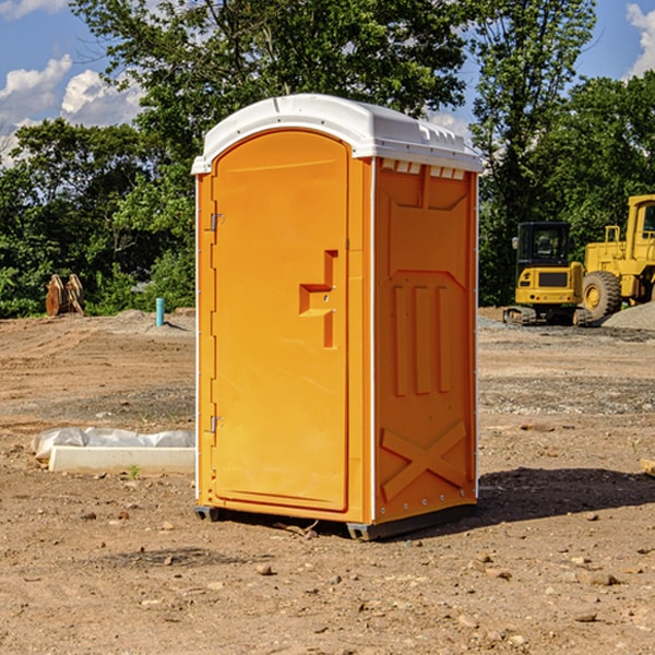 how often are the portable toilets cleaned and serviced during a rental period in Lucile